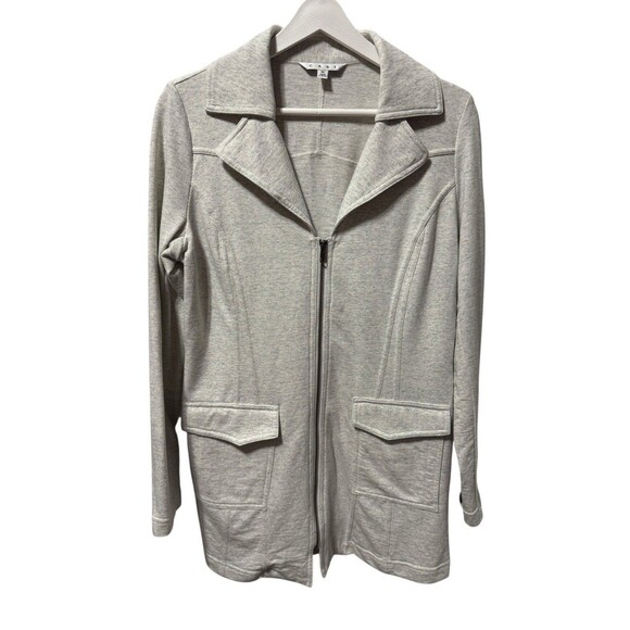 Cabi Style#210 Foldover Collar Jacket Size Medium Heather Gray EUC - Picture 3 of 12